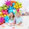 Green Blue Yellow Orange Balloon Arch, Rainbow Balloon Garland with Rose Red Yellow Orange Blue Green Latex Balloons Rose Red Foil Balloons for Birthday Aloha Luau Fiesta Party Decorations
